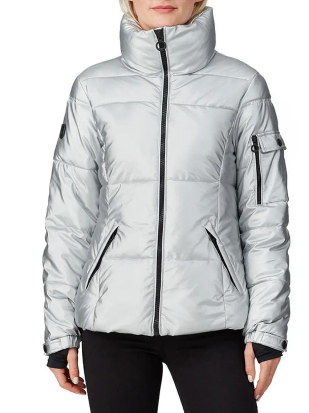 Noize Lexi Puffer Coat Silver XL